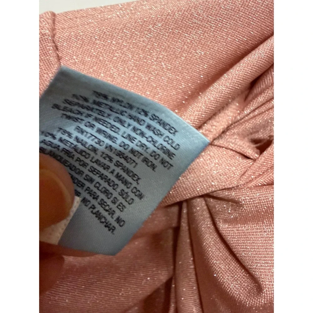 Shade & Shore Women's XL Pink Shimmer Sarong Swim Cover Up Skirt NWT